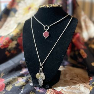 NWT Lucky Brand Double Pendant Layered Necklace Long